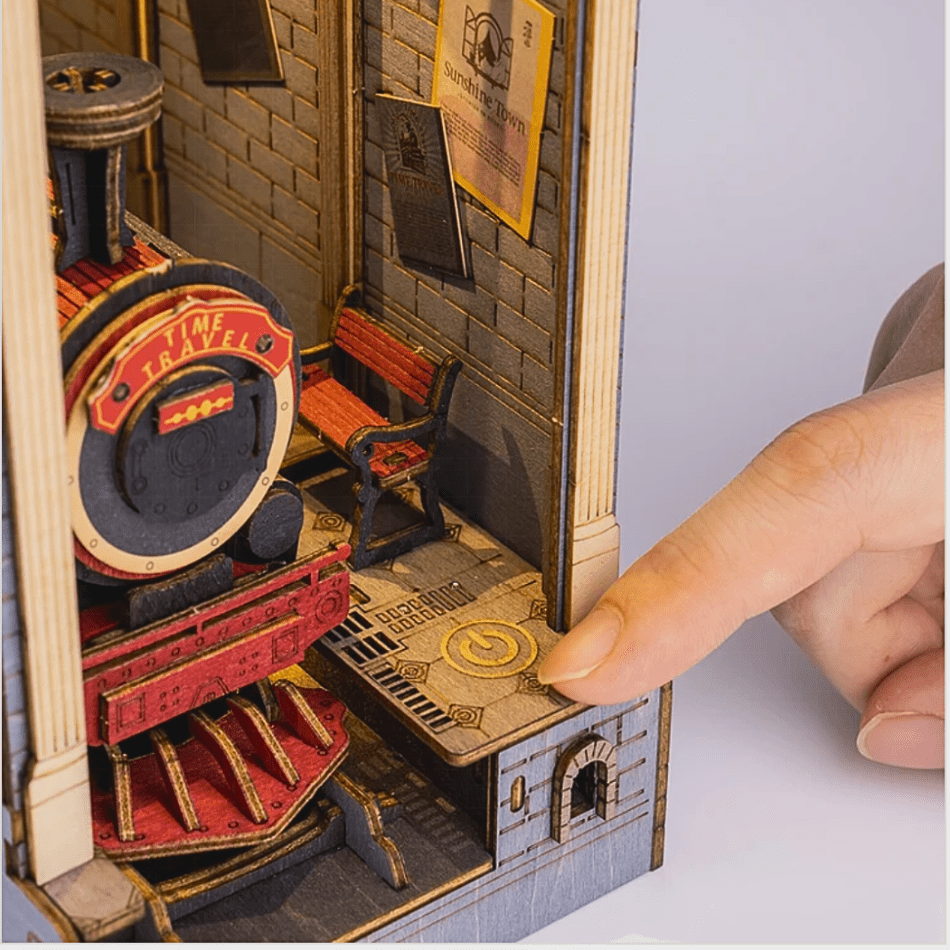 3D Puzzle Time Travel Shelf Insert Time Travel Book Nook Shelf Insert