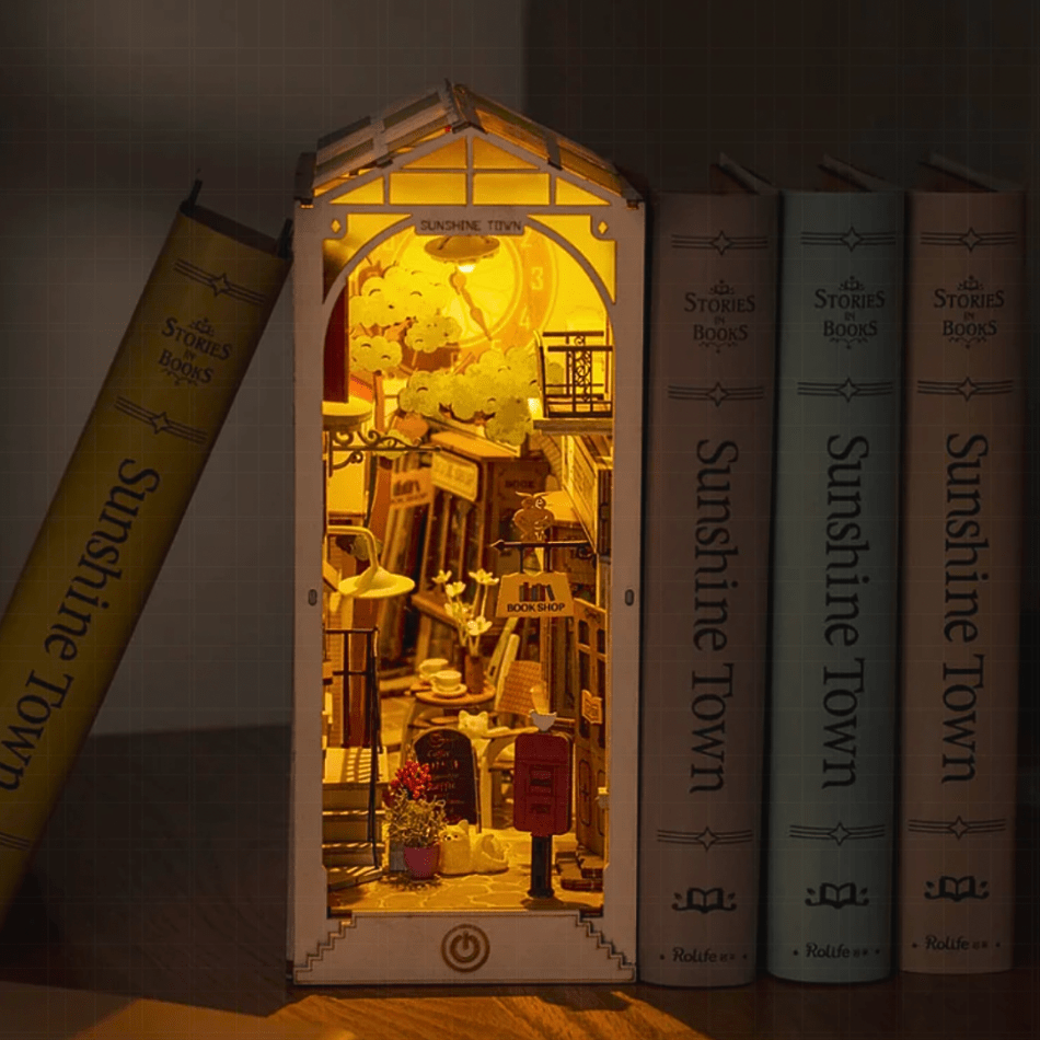 3D Puzzle Sunshine Town Shelf Insert Sunshine Town Book Nook Shelf Insert