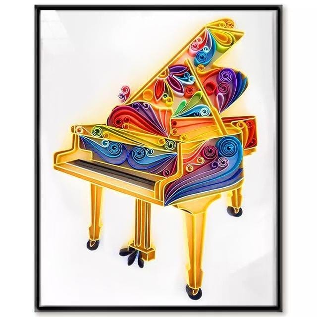 Quilling Art Filigree Painting Kit - Piano